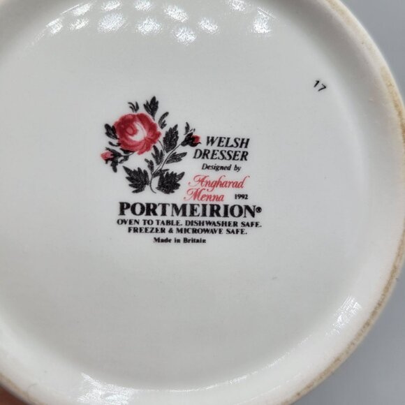 Portmeirion Welsh Dresser Hand-Painted Ceramic Jar With Wooden Lid Britain - Picture 8 of 8